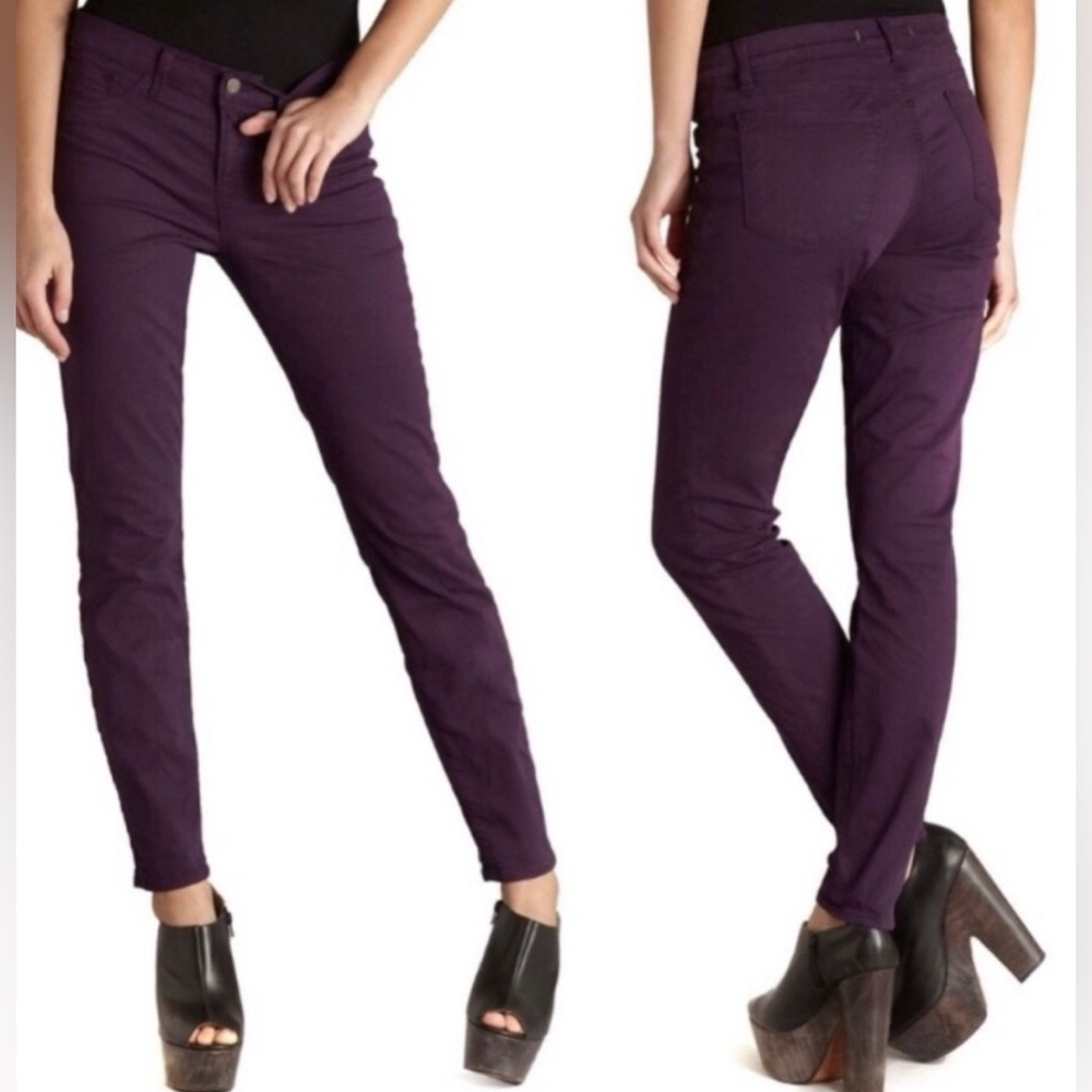j brand maria dark purple skinny jeans size 26